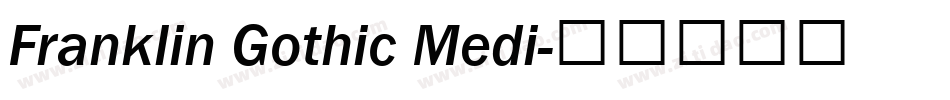 Franklin Gothic Medi字体转换